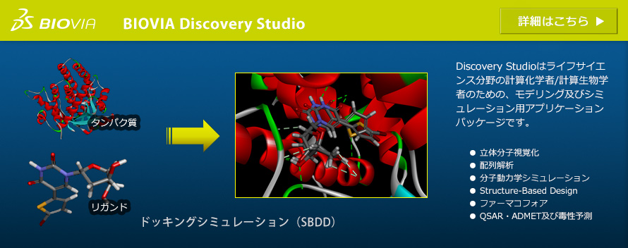 Discovery Studio̓CtTCGX̌vZw/vZw҂̂߂́AfOyуV~[VpAvP[VpbP[WłB