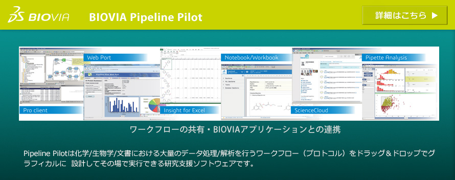 Pipeline Pilot͉w/w/ɂʂ̃f[^/͂s[Nt[ivgRjhbOhbvŃOtBJ  ݌vĂ̏Ŏsł錤x\tgEFAłB